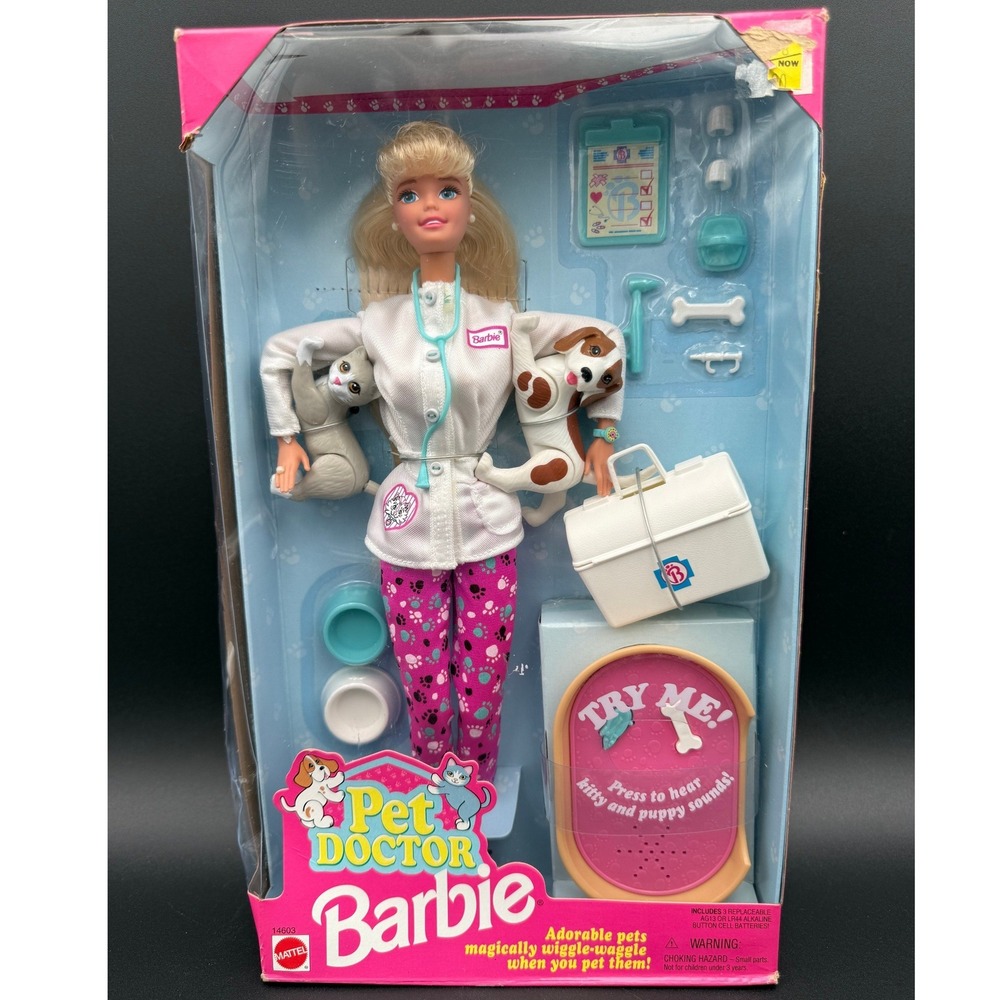 Barbie Pet Doctor 1996 Mattel 14603 Vintage Play Set NRFB Blonde Caucasian‎